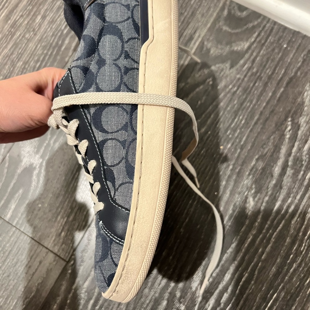 Coach Navy and Gray Patterned Sneakers - Picture 3 of 3